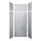 SMLWKX36367224-186 Luxura 36-in x 36-in x 72/24-in Glue to Wall 6-Piece Transition Shower Wall Kit, Iceberg Grey