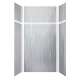SMLWKX48367224-186 Luxura 48-in x 36-in x 72/24-in Glue to Wall 6-Piece Transition Shower Wall Kit, Iceberg Grey