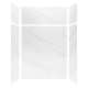 SMLWKX60367224-181 Luxura 60-in x 36-in x 72/24-in Glue to Wall 6-Piece Transition Shower Wall Kit, Misty River
