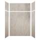 SMLWKX60367224-185 Luxura 60-in x 36-in x 72/24-in Glue to Wall 6-Piece Transition Shower Wall Kit, Creme Brulee