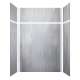 SMLWKX60367224-186 Luxura 60-in x 36-in x 72/24-in Glue to Wall 6-Piece Transition Shower Wall Kit, Iceberg Grey