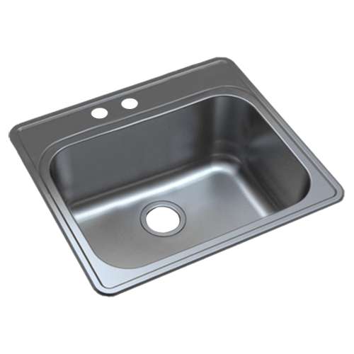 SMMTSB252212-ML2 Meridiana 25-in x 22-in x 12-in 16 Gauge Extra Deep Single Bowl Drop-In Stainless Steel Kitchen/Laundry Sink With ML2 Faucet Holes
