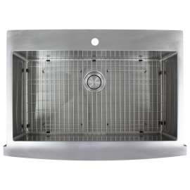 16 Gauge Super Single Micro Edge Dual Mount Stainless Steel Sink Bowl 35.75-in X 25.875-in x 10-in