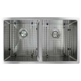 Monterey Stainless Steel 32-in Undermount Kitchen Sink with Taper - Available in Multiple Gauges - SMMUDET321910
