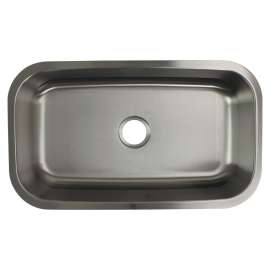 SMMUSS32189 Meridiana 32-in x 18-in x 9-in 16 Gauge Super Single Bowl Undermount Stainless Steel Kitchen Sink