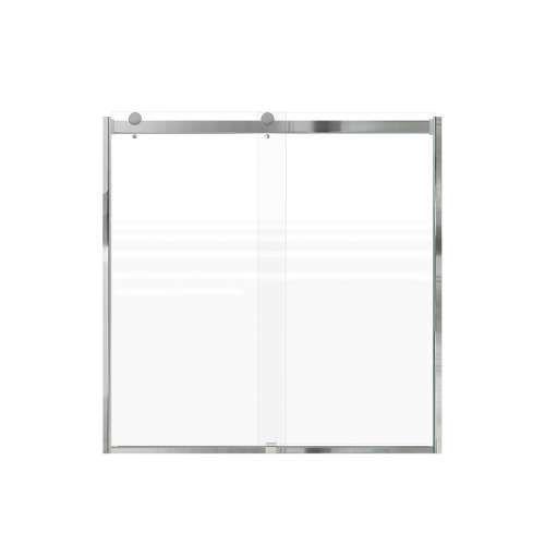 SMBRP606208F-BS Brevity 60-in x 62-in By-Pass Bathtub Door With 5/16-in Pattern Frost Glass And Without Handles, Brushed Stainless
