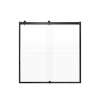 SMBRP606208F-MB Brevity 60-in x 62-in By-Pass Bathtub Door With 5/16-in Pattern Frost Glass And Without Handles, Matte Black