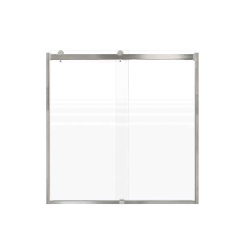 SMBRP606208F-PC Brevity 60-in x 62-in By-Pass Bathtub Door With 5/16-in Pattern Frost Glass And Without Handles, Polished Chrome