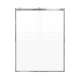 SMBRP608008F-BS Brevity 60-in x 80-in By-Pass Shower Door With 5/16-in Pattern Frost Glass And Without Handles, Brushed Stainless