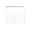 SMFBPT605808F-BS Franklin 59-in x 58-in By-Pass Bathtub Door With 5/16-in Frost Glass And Without Handles, Brushed Stainless