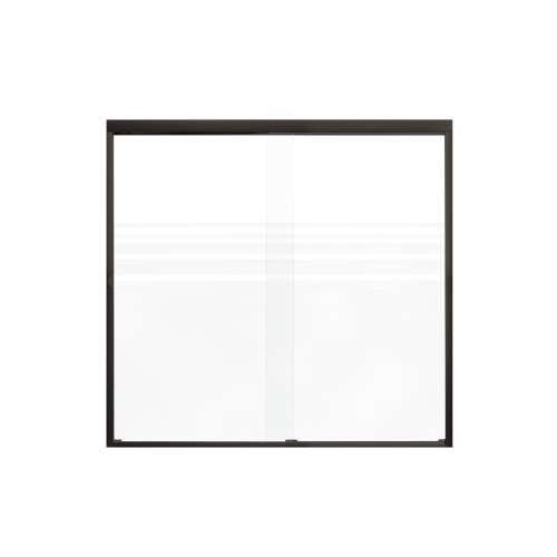 SMFBPT605808F-MB Franklin 59-in x 58-in By-Pass Bathtub Door With 5/16-in Frost Glass And Without Handles, Matte Black