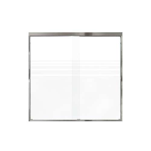 SMFBPT605808F-PC Franklin 59-in x 58-in By-Pass Bathtub Door With 5/16-in Frost Glass And Without Handles, Polished Chrome