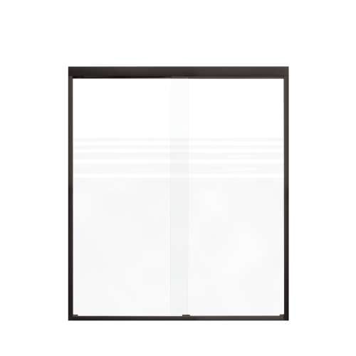 SMFBPT607008F-MB Franklin 59-in x 70-in By-Pass Shower Door With 5/16-in Frost Glass And Without Handles, Matte Black