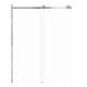 SMMBDT607608C-BS Milan 60-in x 76-in Barn Shower Door With 5/16-in Clear Glass And Without Handles, Brushed Stainless