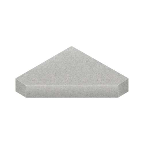 SMNCS1515-27 15-in x 15-in x 3-in Solid Surface Neo-Angle Corner Shower Seat, Grey Stone