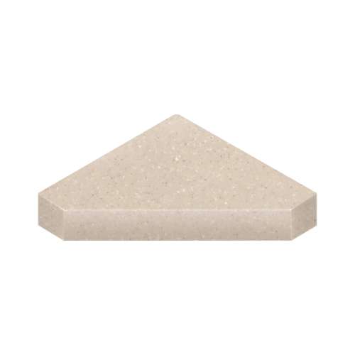 SMNCS1515-28 15-in x 15-in x 3-in Solid Surface Neo-Angle Corner Shower Seat, Butternut