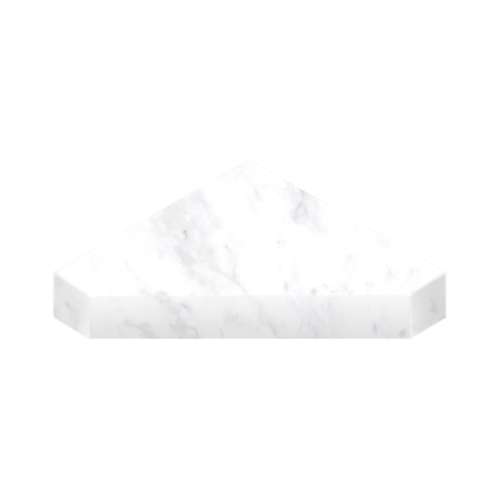 SMNCS1515-47 15-in x 15-in x 3-in Solid Surface Neo-Angle Corner Shower Seat, Carrara