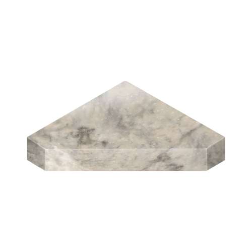 SMNCS1515-49 15-in x 15-in x 3-in Solid Surface Neo-Angle Corner Shower Seat, Creme