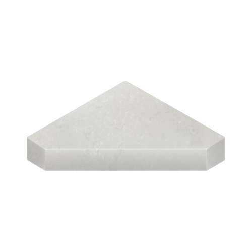 SMNCS1515-50 15-in x 15-in x 3-in Solid Surface Neo-Angle Corner Shower Seat, Moonstone