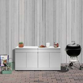 SMOBC6424 Outdoor Kitchen 64-in x 24-in x 37-in Double Base Cabinet, Stainless Steel