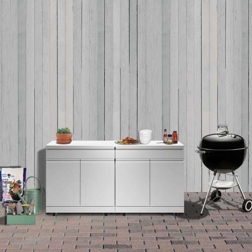 SMOBC6424 Outdoor Kitchen 64-in x 24-in x 37-in Double Base Cabinet, Stainless Steel