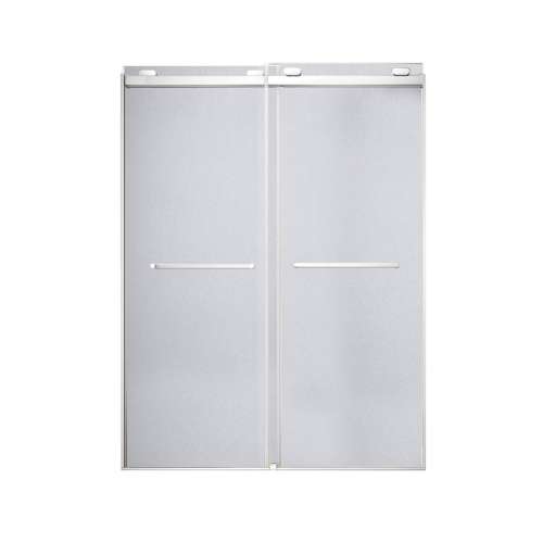 Samuel Müeller SMOBPT608009SP-PC Olivia 60-in x 80-in Bypass Shower Door With 11/32-in Silver Sparkling Glass And Royston Handles, Polished Chrome