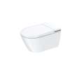 SMPSBWK-01 Pansy 1.45/1.08 GPF Dual Flush Elongated Wall Hung ADA Smart Bidet Toilet With Sensor, In-Wall Tank, and Flush Plate, White