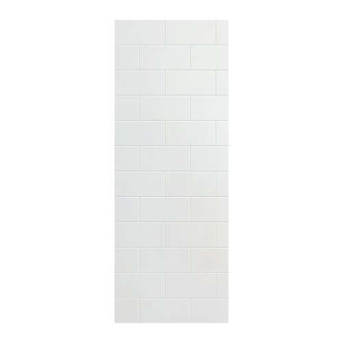 SMPW3696-531 Pioneer 36-in x 96-in Glue to Wall Wall Panel, White (Matte 8-in x 16-in Horizontal Tile Pattern)