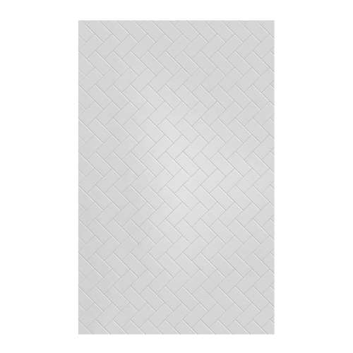 SMPW6096-431 Pioneer 60-in x 96-in Glue to Wall Wall Panel, White (Textured Herringbone Pattern)