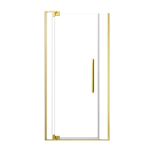 SMRDPD4276108C-CB Reverie Duo 42-in x 76-in Pivot Shower Door With 5/16-in Clear Glass And Sampson Double-Sided Handles, Champagne Bronze