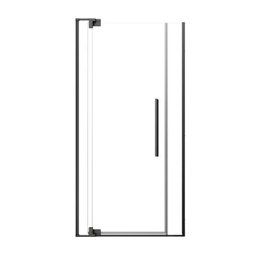 SMRDPD4276108C-MB Reverie Duo 42-in x 76-in Pivot Shower Door With 5/16-in Clear Glass And Sampson Double-Sided Handles, Matte Black