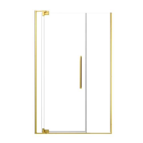 SMRDPD5476108C-CB Reverie Duo 54-in x 76-in Pivot Shower Door With 5/16-in Clear Glass And Sampson Double-Sided Handles, Champagne Bronze
