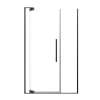 SMRDPD5476108C-MB Reverie Duo 54-in x 76-in Pivot Shower Door With 5/16-in Clear Glass And Sampson Double-Sided Handles, Matte Black