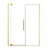 SMRDPD6076108C-CB Reverie Duo 60-in x 76-in Pivot Shower Door With 5/16-in Clear Glass And Sampson Double-Sided Handles, Champagne Bronze