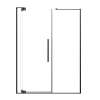 SMRDPD6076108C-MB Reverie Duo 60-in x 76-in Pivot Shower Door With 5/16-in Clear Glass And Sampson Double-Sided Handles, Matte Black