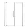 SMRDPD6076108C-PC Reverie Duo 60-in x 76-in Pivot Shower Door With 5/16-in Clear Glass And Sampson Double-Sided Handles, Polished Chrome