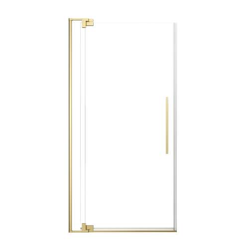 SMRPD3676108C-CB Reverie 36-in x 76-in Pivot Shower Door With 5/16-in Clear Glass And Sampson Double-Sided Handles, Champagne Bronze