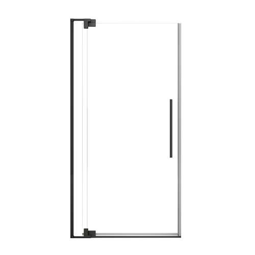 SMRPD3676108C-MB Reverie 36-in x 76-in Pivot Shower Door With 5/16-in Clear Glass And Sampson Double-Sided Handles, Matte Black