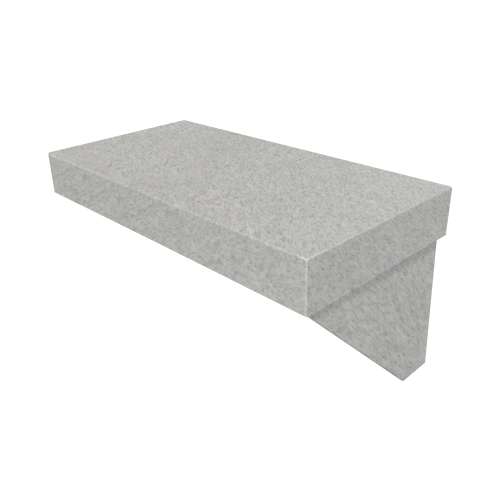 SMRSK2412-27 24-in x 12.5-in x 15-in Rectangular Shower Seat, Grey Stone