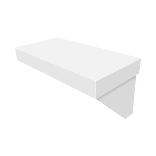 SMRSK2412-01 24-in x 12.5-in x 15-in Rectangular Shower Seat, White