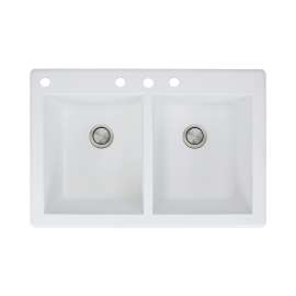 Renton Granite 33-in Drop-in Kitchen Sink - SMRTDE3322-CABD