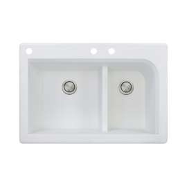 Renton Granite 33-in Drop-in Kitchen Sink - SMRTDJ3322-CAD