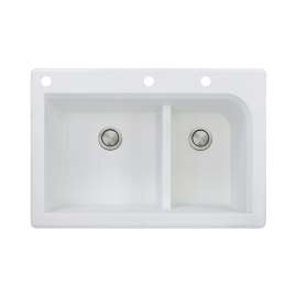 Renton Granite 33-in Drop-in Kitchen Sink - SMRTDJ3322-CAE