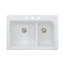 Renton Granite 33-in Drop-in Kitchen Sink - SMRTDJ3322-CBD