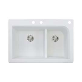 Renton Granite 33-in Drop-in Kitchen Sink - SMRTDJ3322-CBF