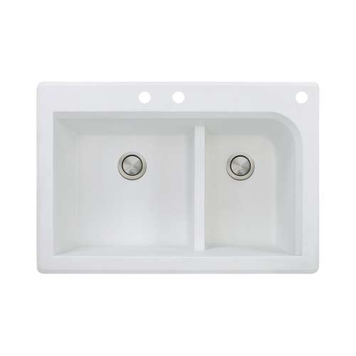 Renton Granite 33-in Drop-in Kitchen Sink - SMRTDJ3322-CBF