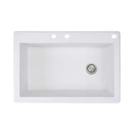 Renton Granite 33-in Drop-in Kitchen Sink - SMRTSS3322-CBE