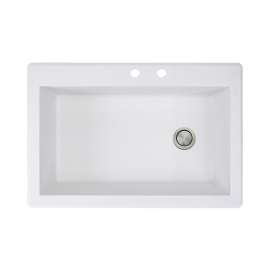 Renton Granite 33-in Drop-in Kitchen Sink - SMRTSS3322-CD