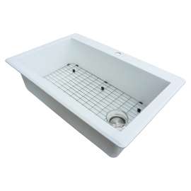 TSGRSS 28-in x 15-in x 1-in Stainless Steel Bottom Sink Grid For SMRTSS3322, SMRUSS3118 silQgranite Kitchen Sinks