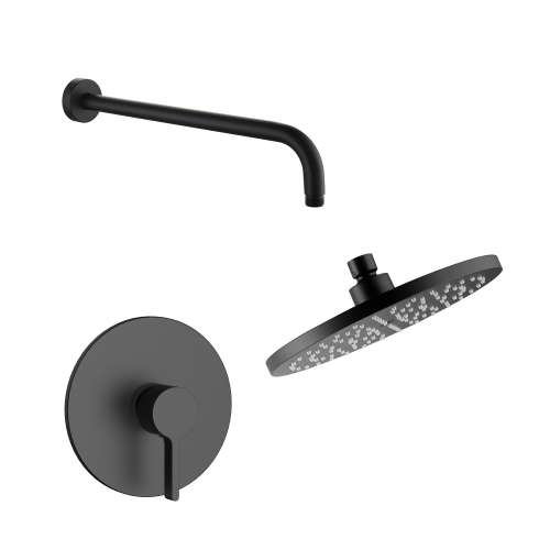 SMSPRK129-1-MB Sadie Single Function Round ADA Pressure Balance Shower Set, Matte Black